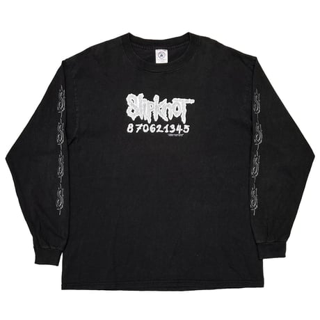 Slipknot 1999 FRONT LOGO 870621345 LS BLUE GRAPE COPYRIGHT DELTA LARGE 1987