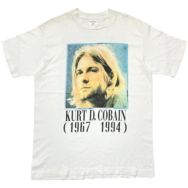 NIRVANA KURT COBAIN MEMORIAL ADULT WHITE SOF TE
