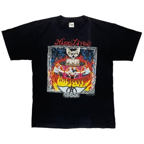 AERO SMITH NINE LIVES WORLD TOUR TEE 1997 Murina LARGE 2127
