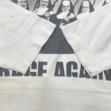 RAGE AGAINST THE MACHINE NUNS AND GUNS LS WHITE SCREEN STARS XL 2036