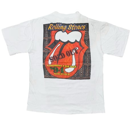 ROLLING STONES VOODOO LOUNGE SPIKE TONGUE BOOTLEG WHITE LARGE 9723