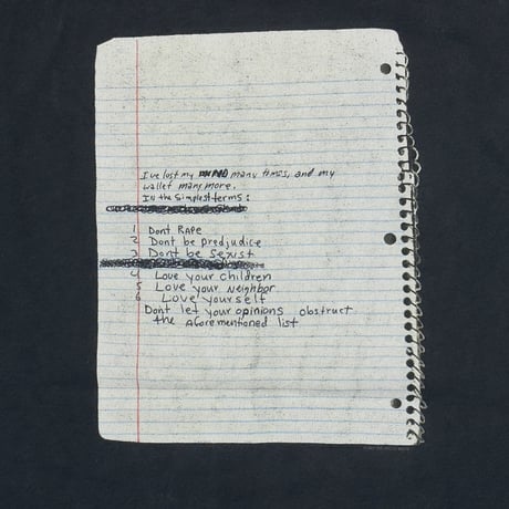 NIRVANA KURT COBAIN NOTE anvil LARGE 6452
