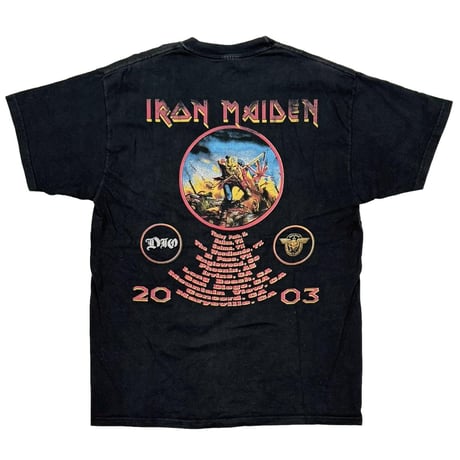 IRON MAIDEN 2003 TOUR BOOTLEG FITS XL 0221