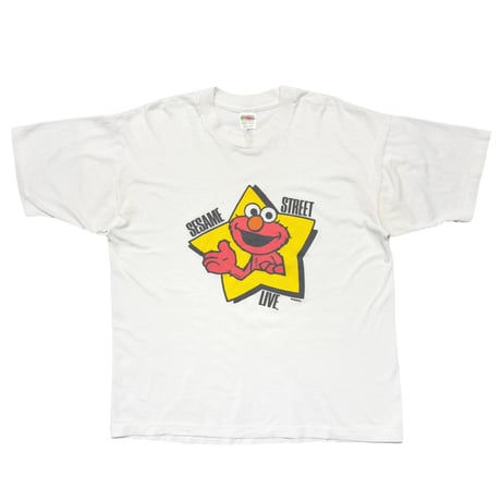 SESAME STREET IVE ELMO STAR JIM HENSON WHITE FRUIT OF THE LOOM XL 8032