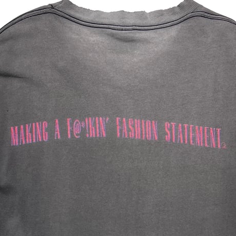 GUNS N' ROSES USE YOUR ILLUSION 1992 MAKE A F@*!KIN' FASHION STATEMENT FADED BLACK BROCKUM XL 9434