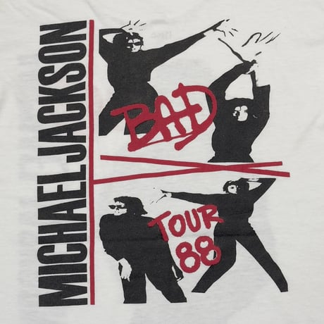 MICHAEL JACKSON BAD TOUR 88 WHITE ONEITA XL 9524