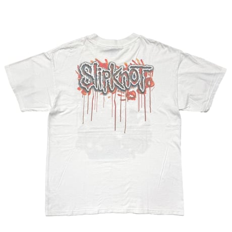 Slipknot 2002 BLOOD LOGO MEMBER DOUBLESIDE WHITE GILDAN LARGE 1744