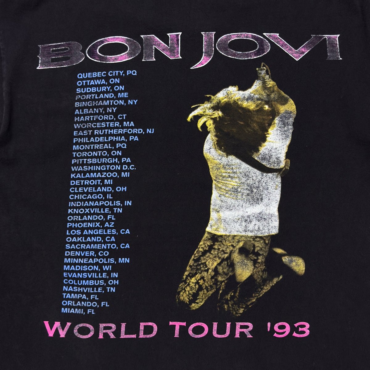 BON JOVI KEEP THE FAITH WORLD TOUR 1993 FITS LA