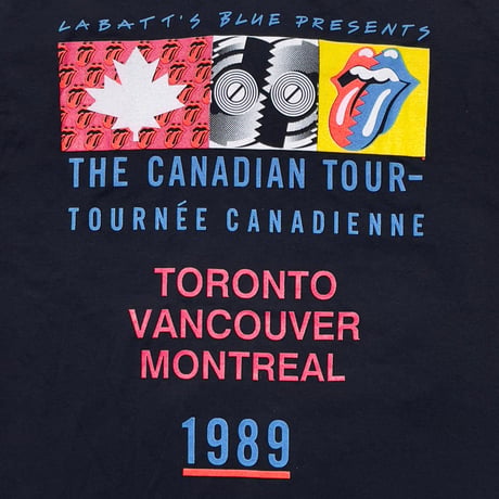 THE ROLLING STONES THE CANADIAN TOUR 1989 BLACK SCREEN STARS XL 6691