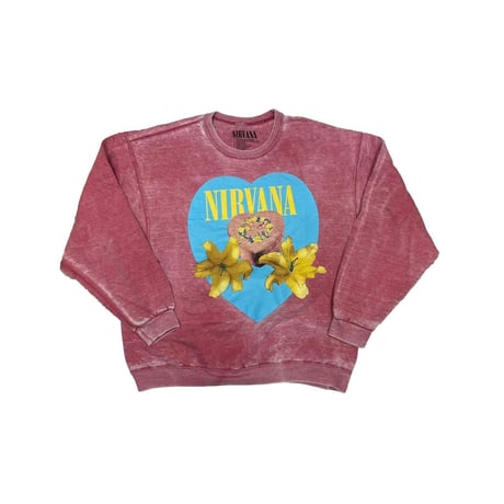NIRVANA HEART SHAPED BOX CREWNECK SWEATSHIRT PINK XL 0003