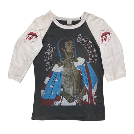 THE ROLLING STONES GIMME SHELTER WORLD TOUR RAGLAN MEDIUM 2764