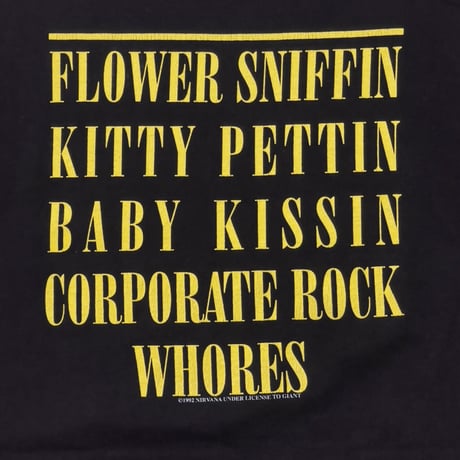 NIRVANA SMILE 1992 WHITE COPYWRITE GIANT BY TULTEX XL 0857