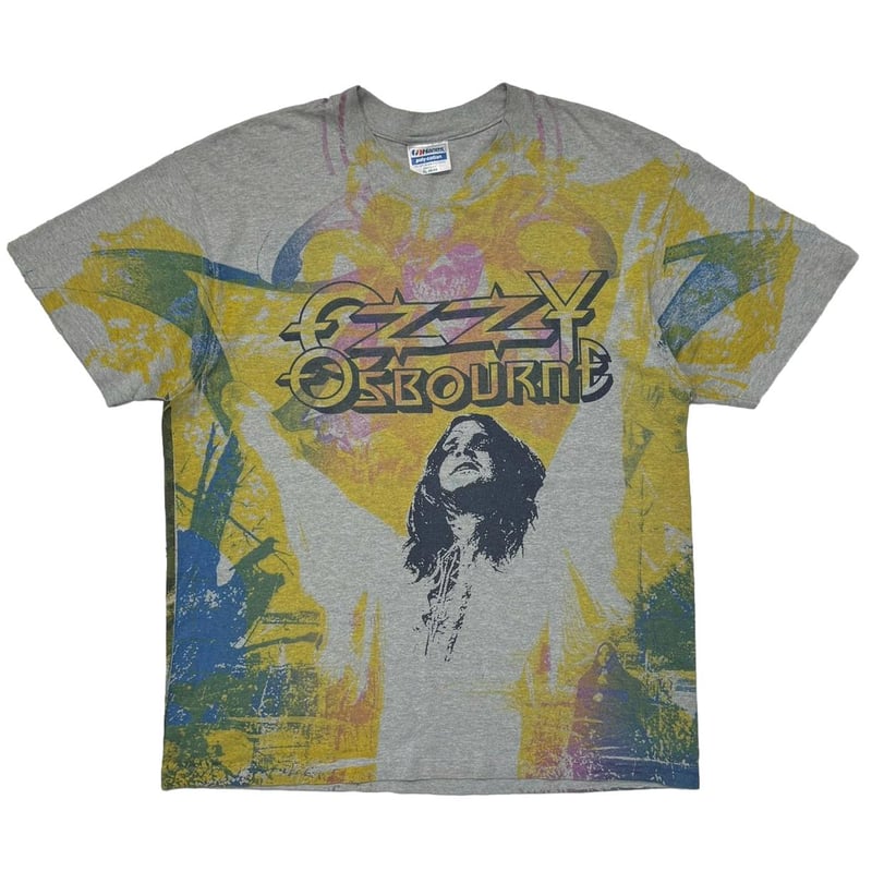 OZZY OSBOURNE OVP DOUBLE SIDE ASH GREY HANES XL