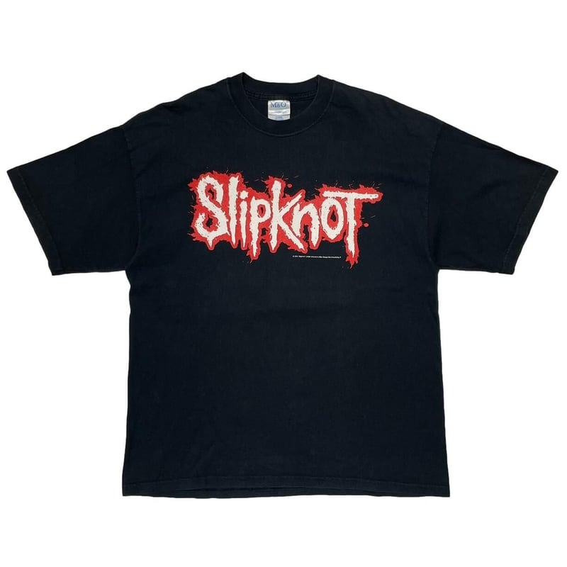 slipknot バンドT オレンジ XL 2001年 バーコード Vintage Slipknot Maggot Orange Barcode Band Tee | Depop