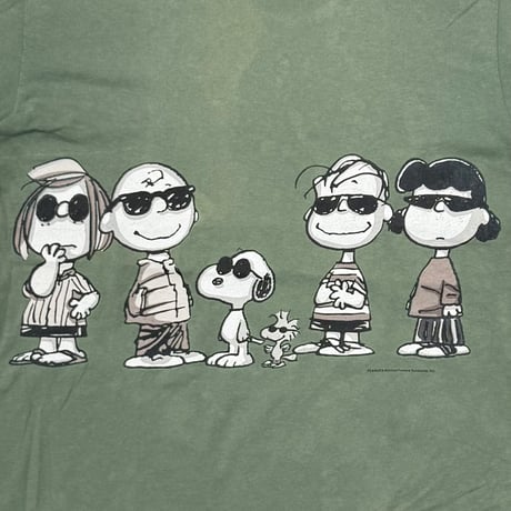PEANUTS SNOOPY & FRIENDS WEAR SUNGLASSES GREEN changes LARGE 2696