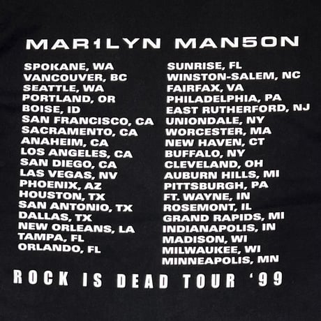 MARILYN MANSON 1999 ROCK IS DEAD TOUR WINTERLAND XL 5109