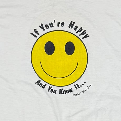 OLD & VINATAGE SMILE BANG YOUR HEAD WHITE FRUIT OF THE LOOM XL 8327