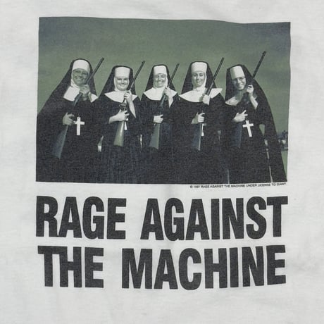 RAGE AGAINST THE MACHINE 1997 NUNS AND GUNS WHITE GIANT XL 8577