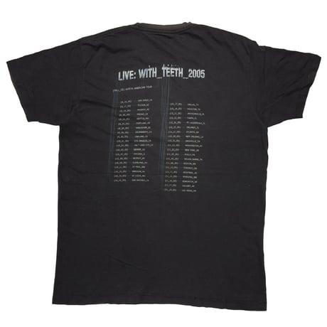 NINE INCH NAILS BOX LOGO LIVE WITH TEETH 2005 FITS LARGE 3996