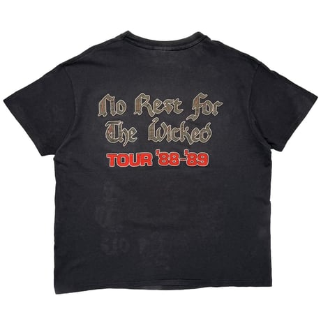 OZZY OSBOURNE NO REST FOR THE WICKED TOUR 88-89 HANES XL 8417