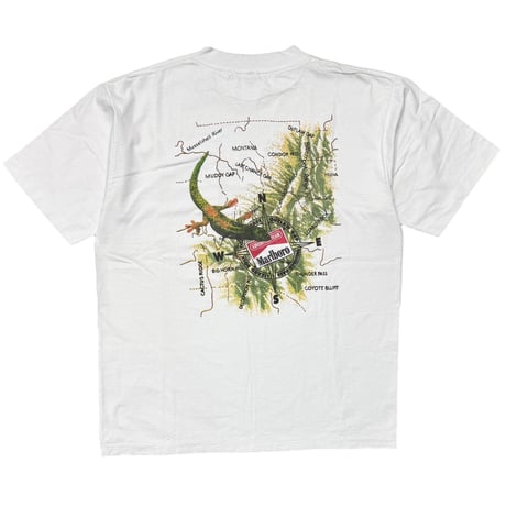 Marlboro LIZARD MAP POCKET TEE WHITE FITS XL 9209