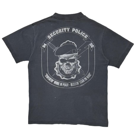 OLD&VINTAGE SECURITY POLICE SKULL SOF TEE MEDIUM 4139