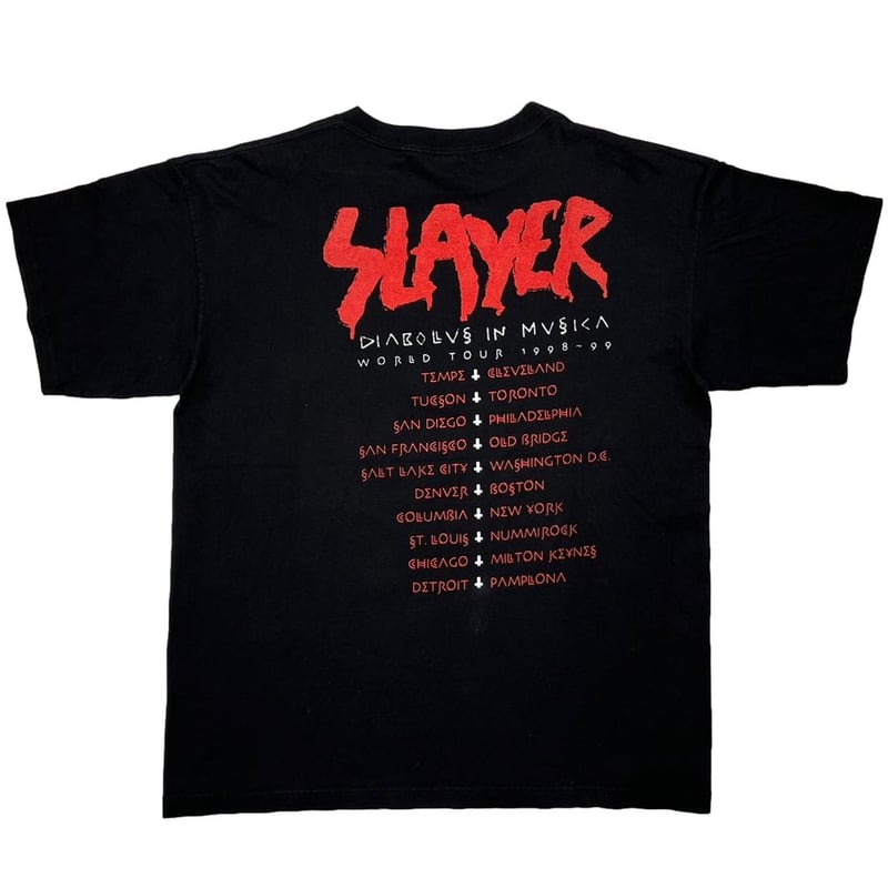 ミュージシャン Slayer Diabolus On Tour T-Shirt ミュージシャン Slayer Diabolus On Tour T-Shirt Vintage Slayer 1999