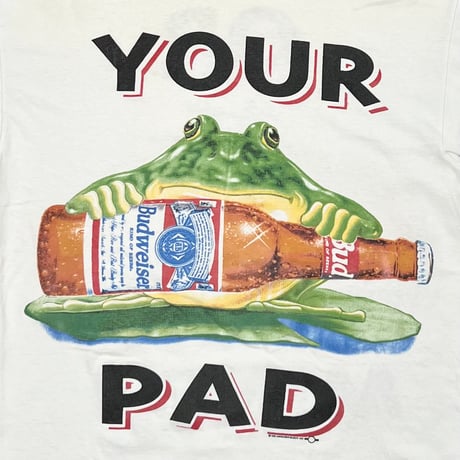 Budweiser 1995 YOUR PAD OR MINE? WHITE FITS XL 8347