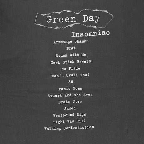 GREEN DAY 1995 INSOMNIAC WILD OATS LARGE 7364