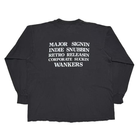 OLD & VINTAGE grunge is dead BOOTLEG LS BLACK FITS XL 6875