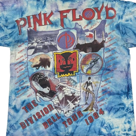 PINK FLOYD THE DIVISION BELL TOUR 1994 TIE DYE FITS XL 8471