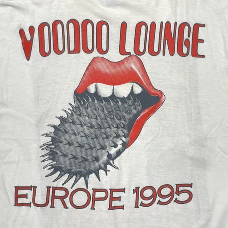 THE ROLLING STONES VOODOO LOUNGE EUROPE 1995 SPIKE TONGUE WHITE XL 7794