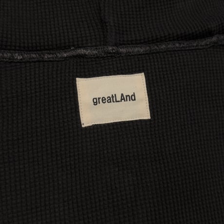 greatLAnd ORIGINAL CLUNKERS ZIP HOODIE / DOUBLE FACE BLACK/BLACK