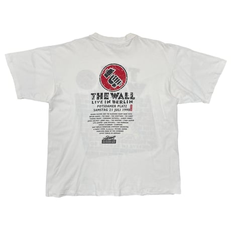 ROGER WATERS THE WALL LIVE IN BERLIN 1990 by PINK FLOYD supported by LEVI'S WHITE LARGE 9307