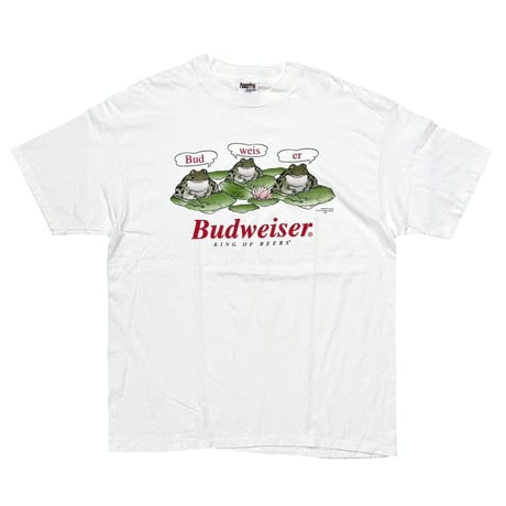 Budweiser 1995 3 FROGS WHITE ONEITA XL 4613