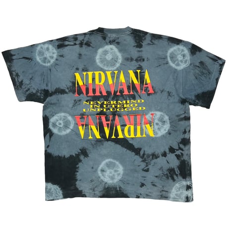 NIRVANA SMILE NEVERMIND IN UTERO UNPLUGGED BLUE TIE DYE XL 9116