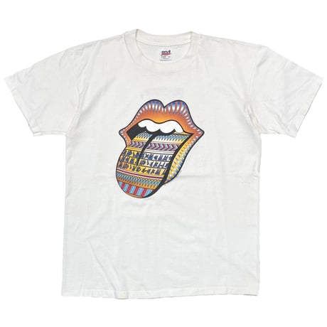 ROLLING STONES NATIVE LIP & TONGUE BRIDGES TO BABYLON WORLD TOUR 97/98 WHITE anvil LARGE 3190