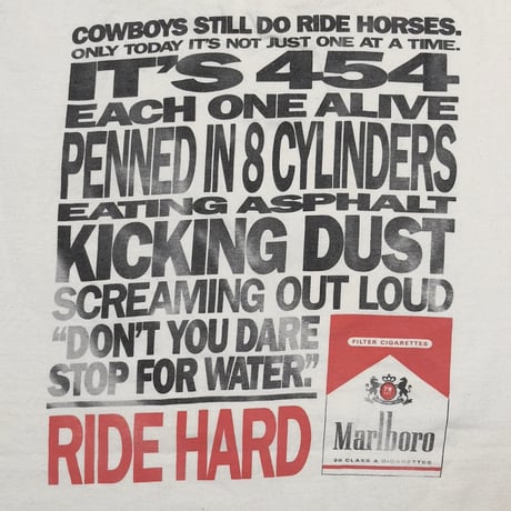 Marlboro RIDE HARD POCKET TEE WHITE FITS XL 6951