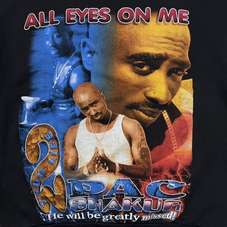 2PAC ALL EYES ON ME HE WILL BE GREATLY MISSED RAP DESIGN CREWNECK SWEAT XL 6324