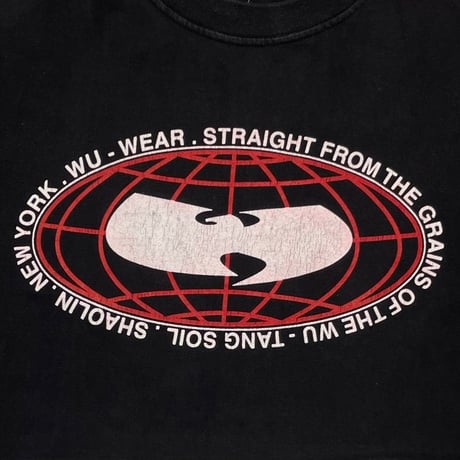 WU-TANG CLAN WU-WEAR LOGO BLACK RED FITS LARGE 0352