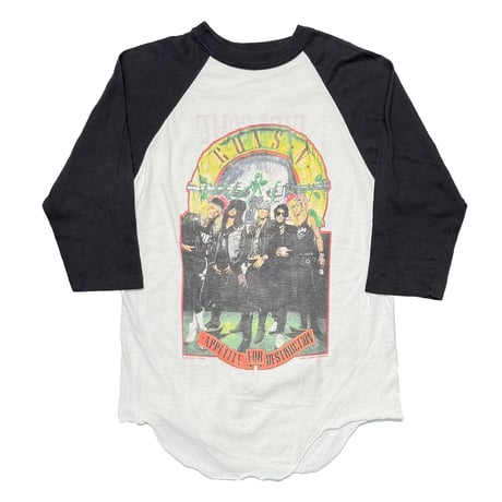 GUNS N' ROSES 1989 WELCOME TO THE JUNGLE RAGLAN FITS LARGE 3354