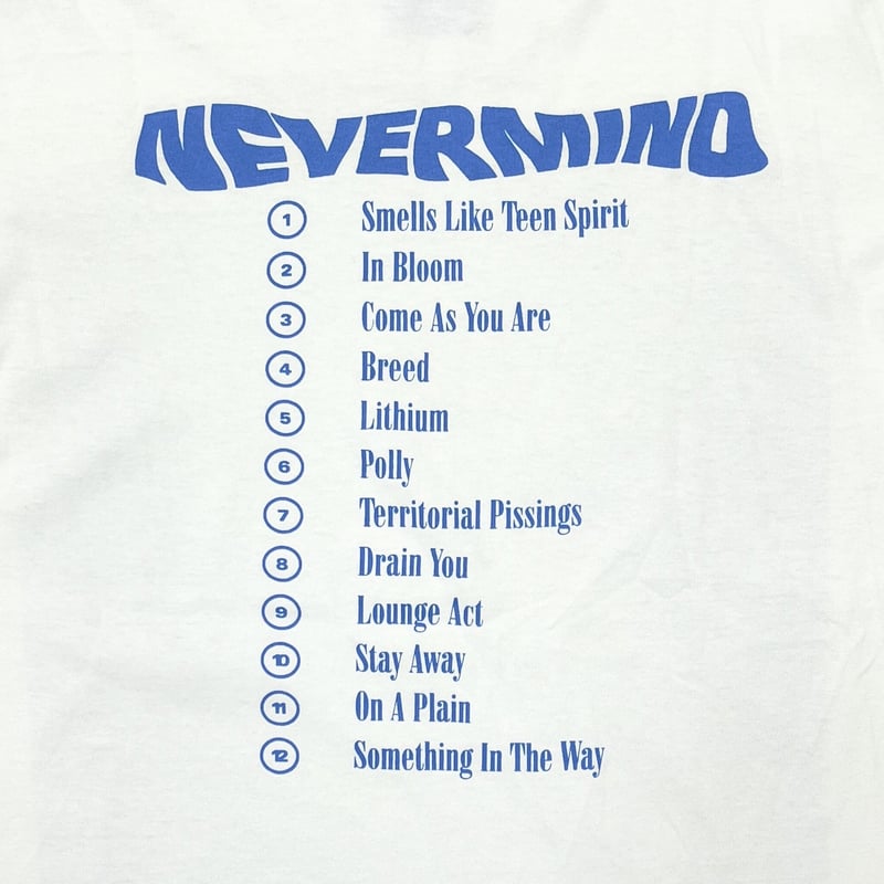 NIRVANA 1992 NEVERMIND WHITE GIANT BY TEE JAYS NIRVANA 1992 NEVERMIND WHITE GIANT BY TEE JAYS
