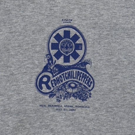 RED HOT CHILI PEPPERS 2002 HONOLULU CREWNECK SS ASH GREY FITS XL 0290