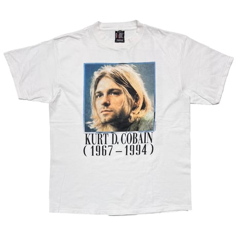 NIRVANA KURT COBAIN MEMORIAL ADULT WHITE GIANT by TULTEX XL 7053