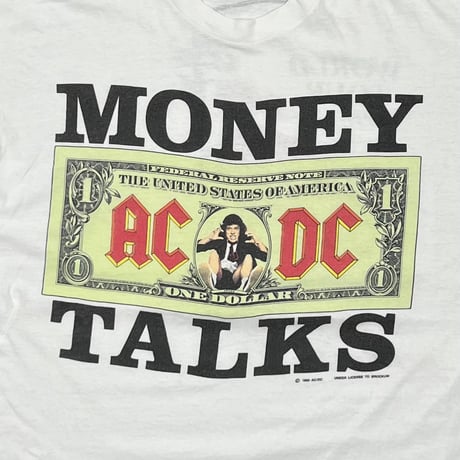 AC/DC MONEY TALKS WHITE BROCKUM XL 3316