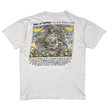 PAUL McCARTNEY 1993 THE NEW WORLD TOUR WHITE BROCKUM LARGE 5762