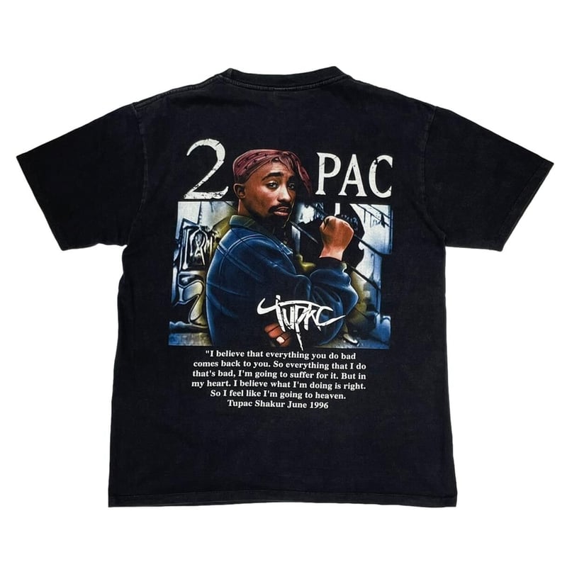 2PAC DOUBLESIDE ROCK@TEES TAG LARGE 8801 | grea