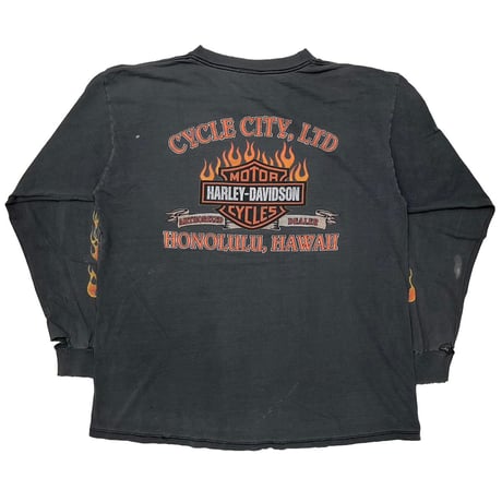 HARLEY DAVIDSON	EAGLE FLAMING CYCLECITY LTD HONOLULU HAWAII LS XL 8732