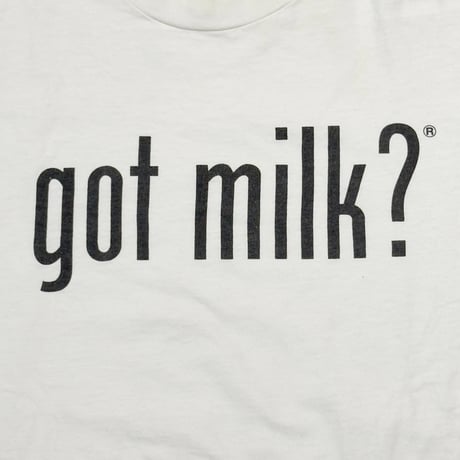 OLD & VINTAGE got milk ? WHITE FRUIT OF THE LOOM XL 4852