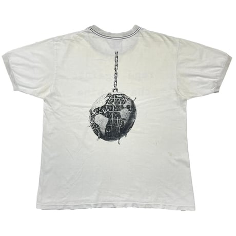 RAGE AGAINST THE MACHINE WRECKING BALL RINGER TEE WHITE ACME XL 8926